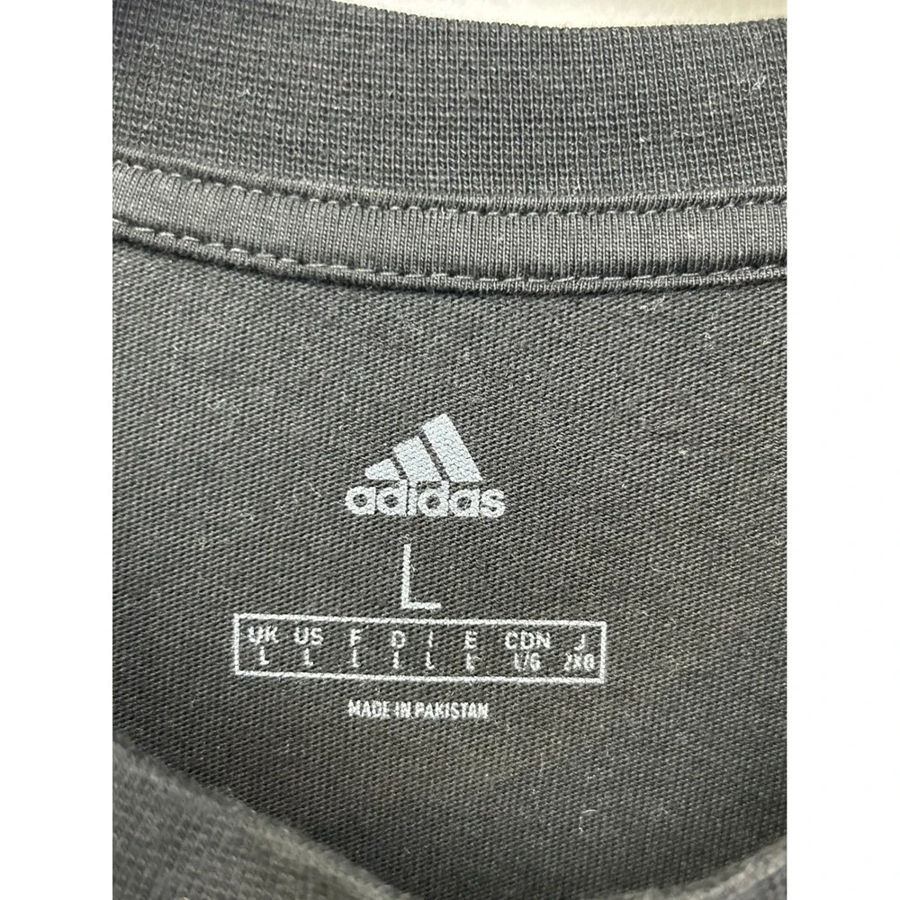 Adidas‎ T-Shirt Mens L Black Lucky Cat Basketball Graphic GE4703 Streetwear Tee
